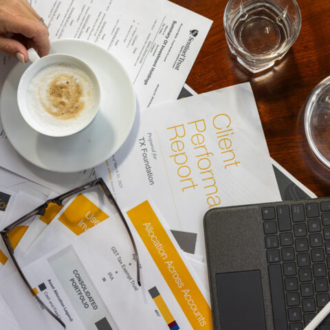 Overhead Reviewing Documents