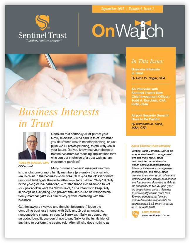 Sentinel Onwatch Newsletter Sept 2019 1